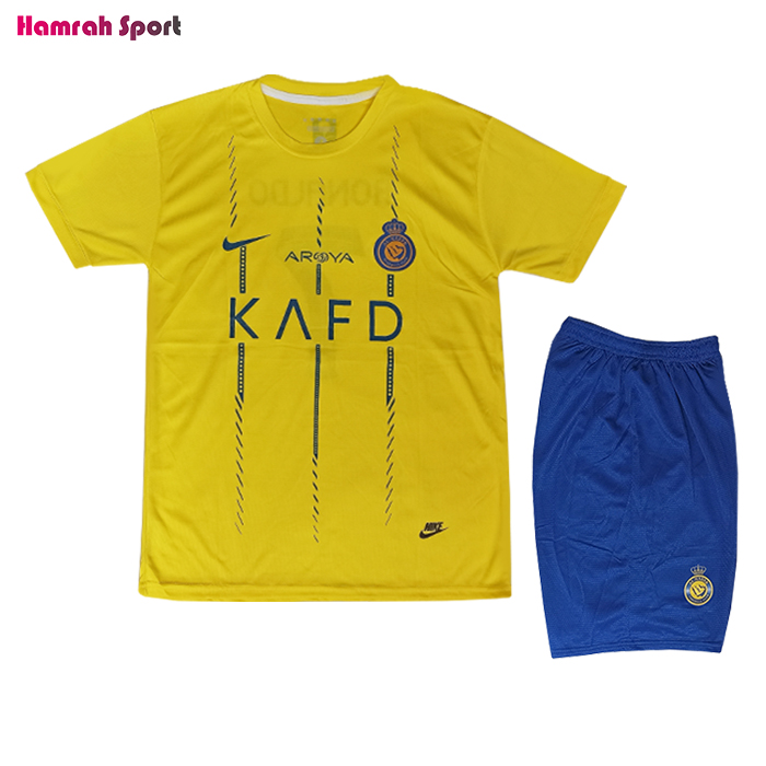 لباس النصر 2024 کد AA02 کیت اول - فلامنت سوزنی اعلا