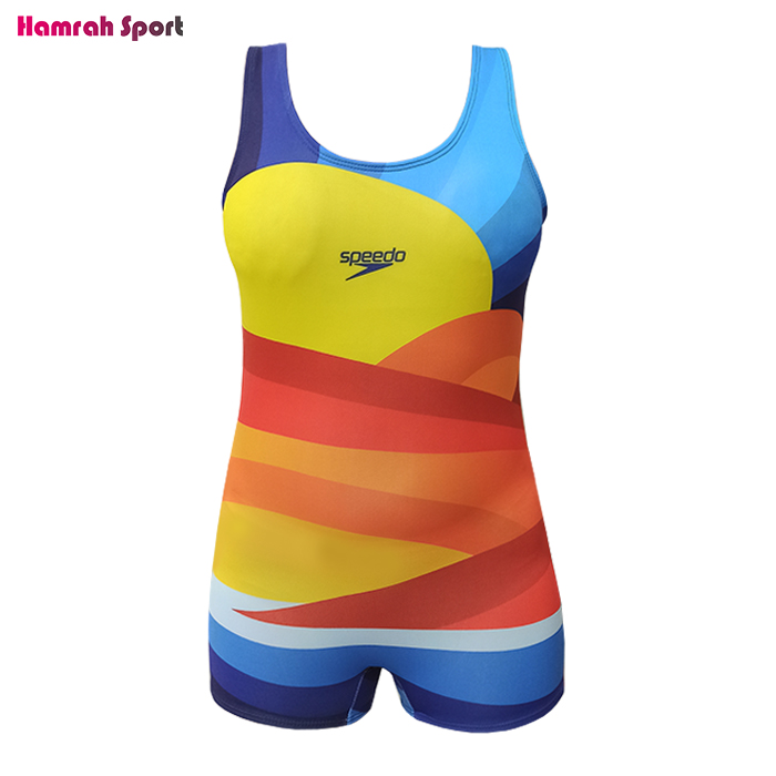 مایو شنا زنانه پادار اسپیدو speedo کاپ دار حرفه ای - استرج اعلا