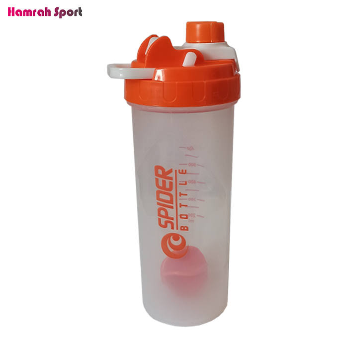 شیکر بدنسازی اسپایدر شفاف مدل درب پیچی - گنجایش 700ml