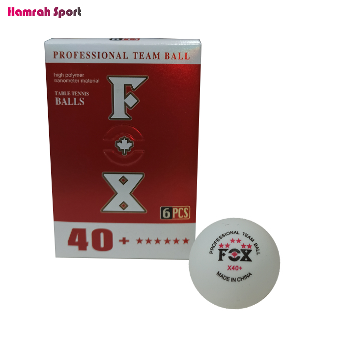توپ پینگ پنگ فاکس 6 ستاره +40 FOX اصلی - بسته 6 عددی