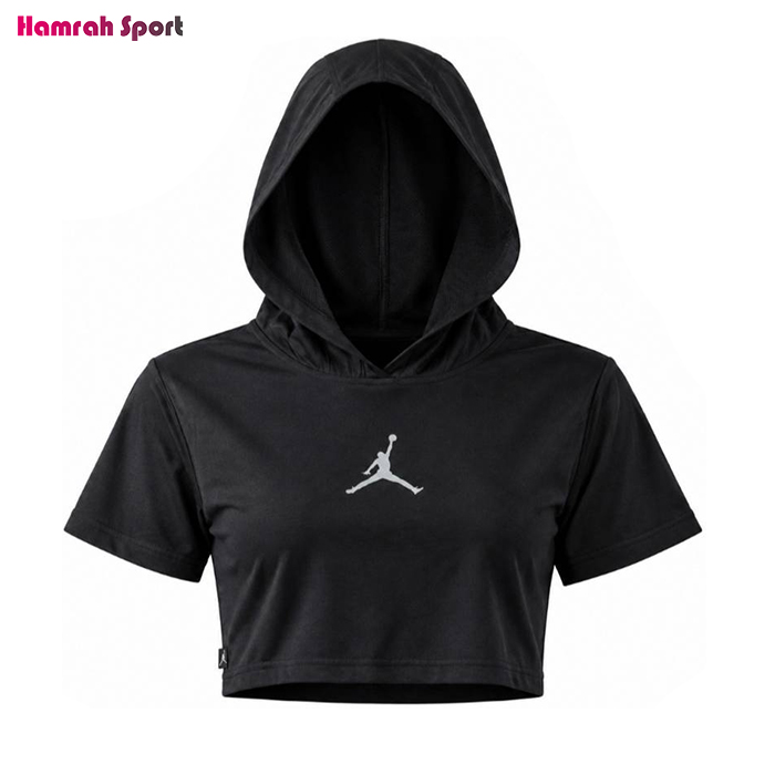 کراپ ورزشی کلاهدار جردن JORDAN سری Gymstyle Z