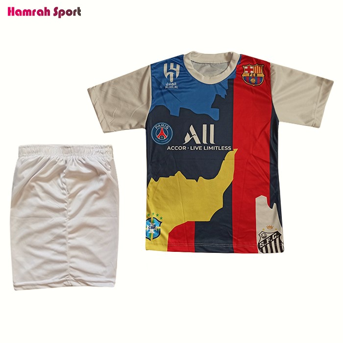 لباس منتخب نیمار NEYMAR ست پیراهن و شورت فلامنت تنفسی