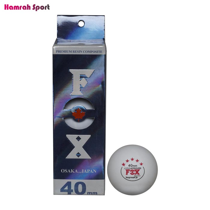 توپ پینگ پنگ فاکس 5 ستاره FOX 40mm - بسته 3عددی