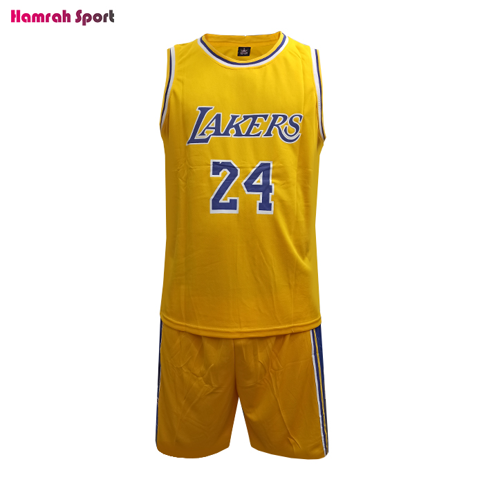 ست رکابی و شلوارک بسکتبال لیکرز LAKERS 2023 وارداتی اعلا