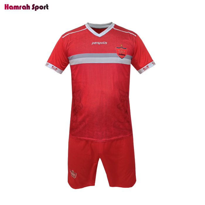 پیراهن و شورت پرسپولیس مردانه - فلامنت سوزنی اعلا