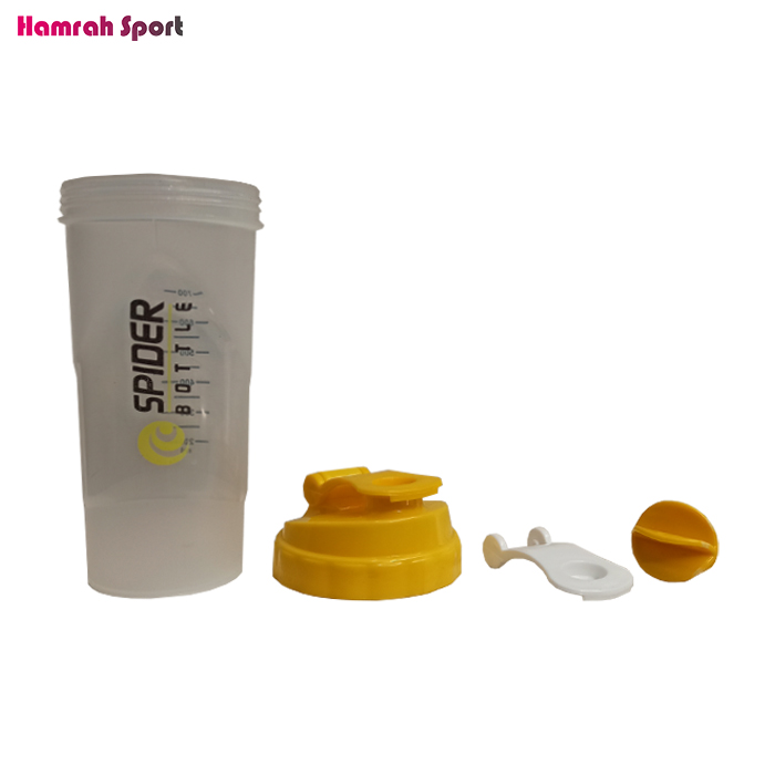 شیکر بدنسازی اسپایدر یک تکه شفاف حجم 700ml