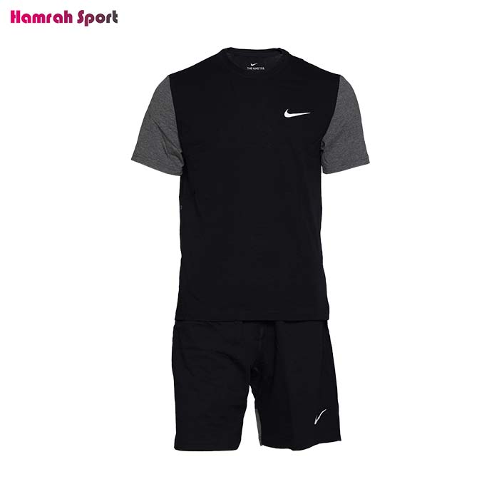 ست تیشرت و شلوارک ورزشی مردانه نایک JUST DO IT پنبه ای ترک اعلا