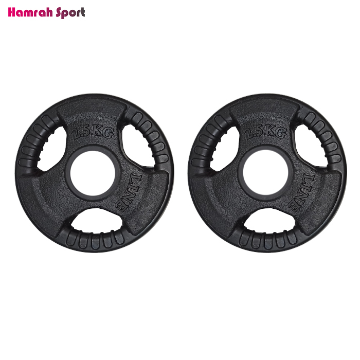 وزنه هالتر باشگاهی 2.5 کیلویی مدل فرمانی قطر 50mm - بسته دو عددی