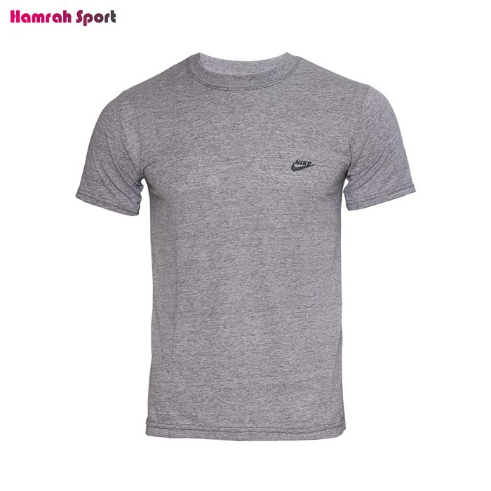 تیشرت ورزشی مردانه ملانژ یقه گرد ساده