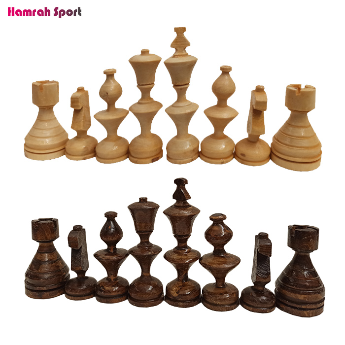 مهره شطرنج چوبی مدل فدراسیونی سایز استاندارد