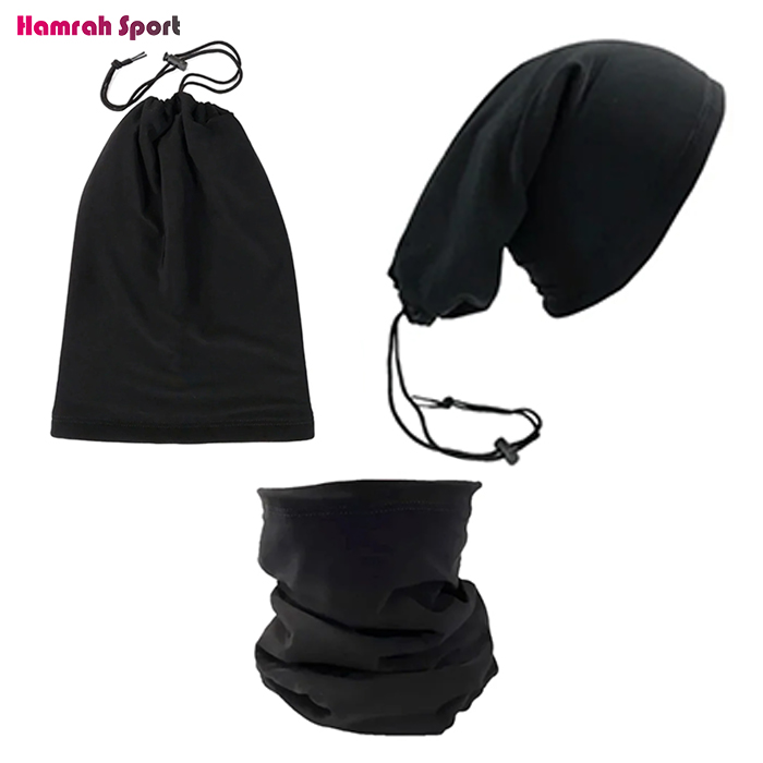 اسکارف ورزشی مدل کلاهی و دستمال سر و گردن 2 لایه