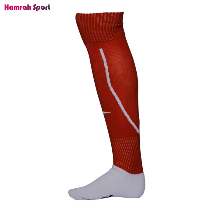 جوراب فوتبال ساق بلند مردانه کف حوله ای 5 ستاره طرح دار اعلا