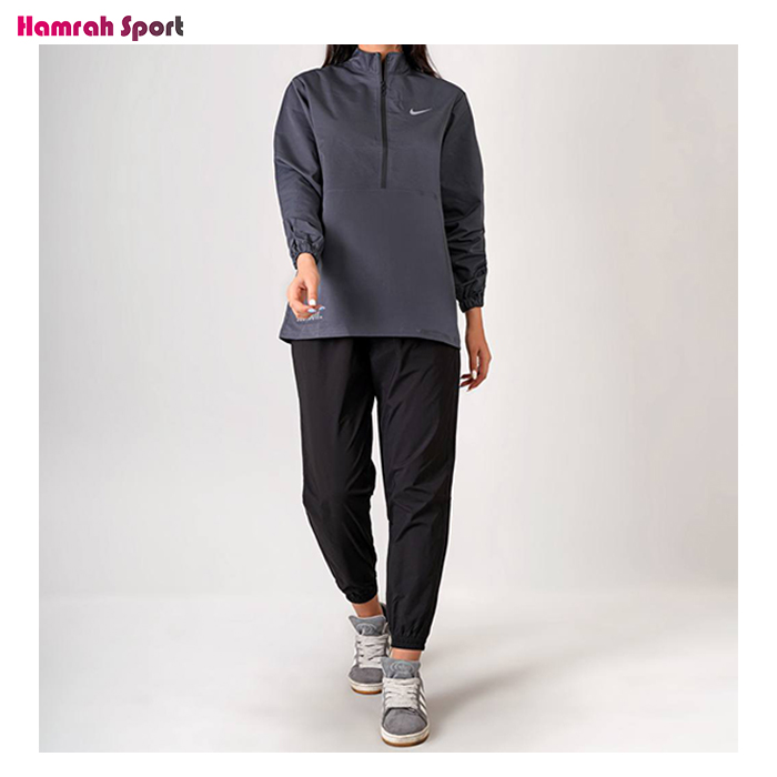 ست سویشرت و شلوار زنانه نایک NIKE مدل نیم زیپ پارچه TC اعلا