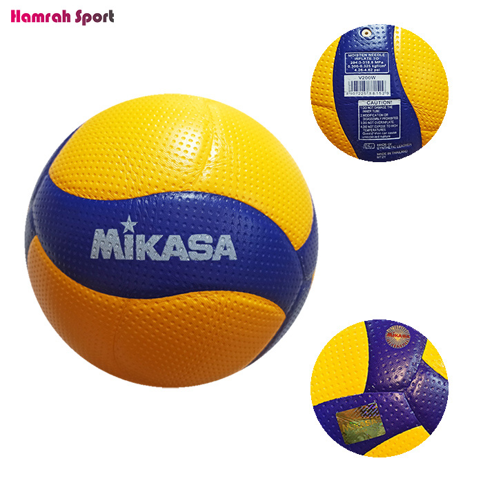 توپ والیبال میکاسا MIKASA V200W هولوگرام طلایی تایلندی