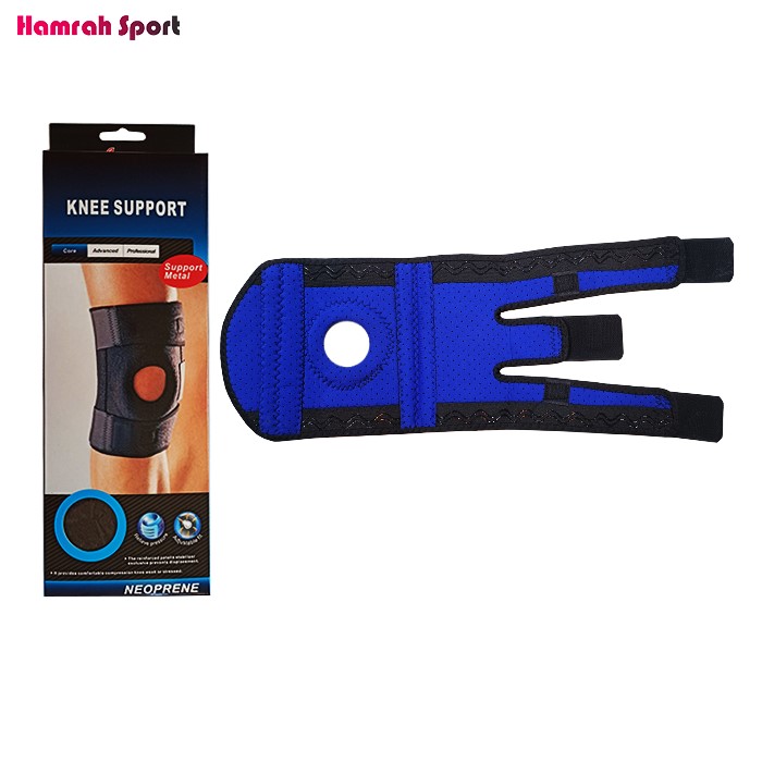 زانوبند طبی ورزشی آتل دار 4 فنره SAIBIKE نئوپرن نوار سیلیکون اصل