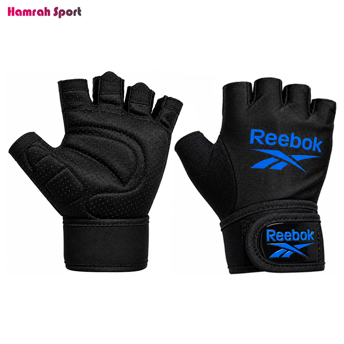 دستکش بدنسازی زنانه ریباک Reebok مچ بند دار کف ژله ای وارداتی اع