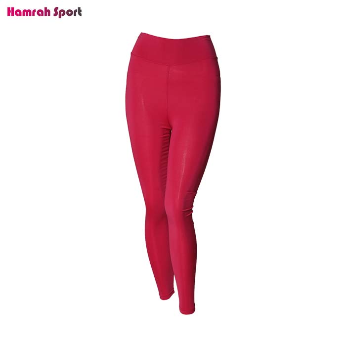 لگ ورزشی زنانه رنگی کمرگنی پشت کش - پارچه سوپر فلامنت لاکرا